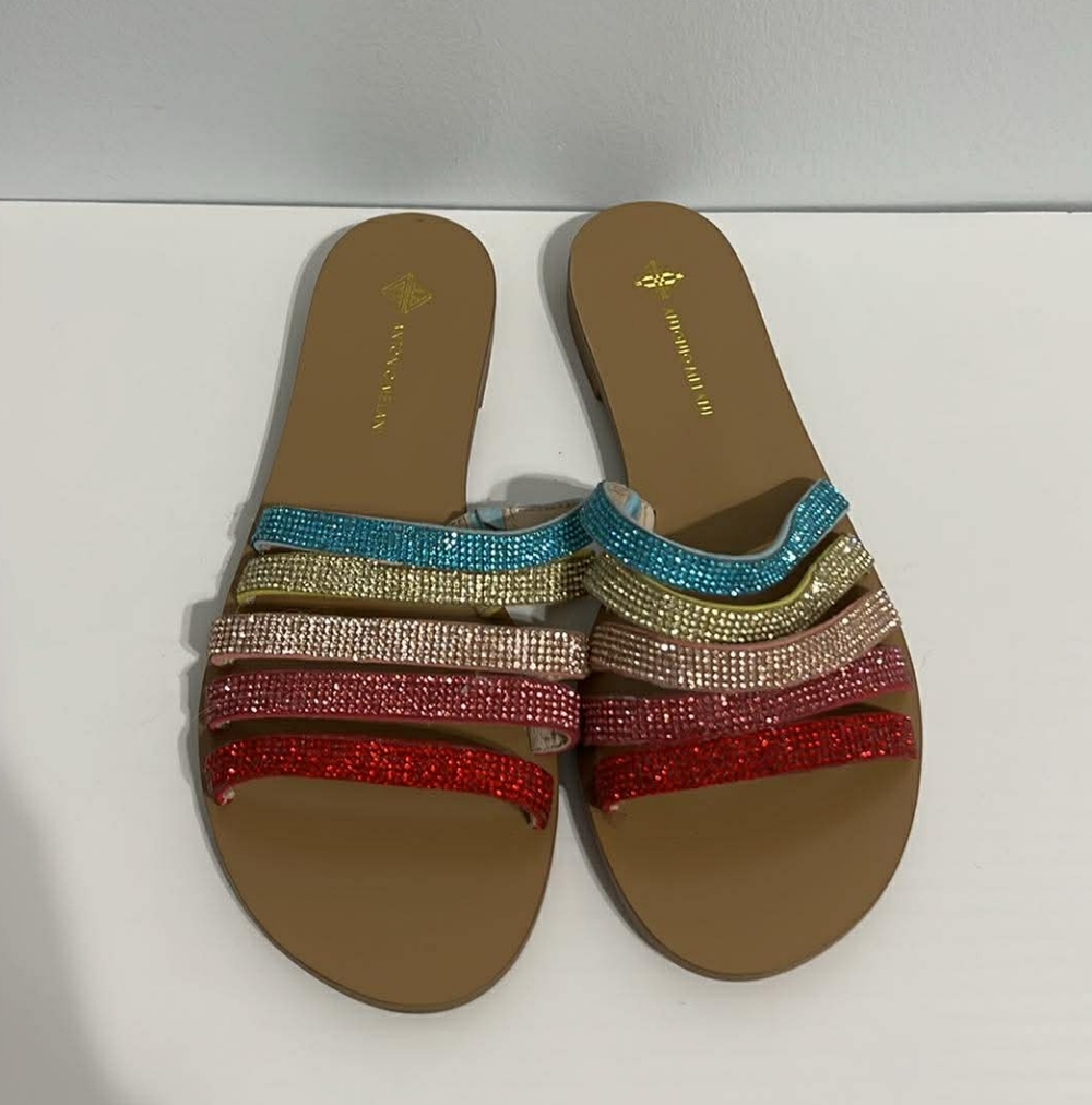 ANTONIO MELANI Multi-Color Strappy Sandals